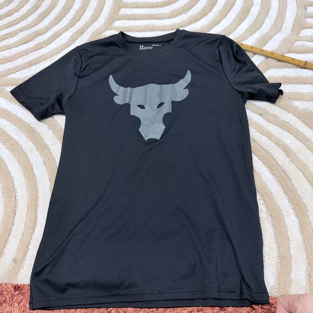 Under Armour Project Rock Brahma Bull Graphic Short Sleeve Youth T-Shirt, Black,